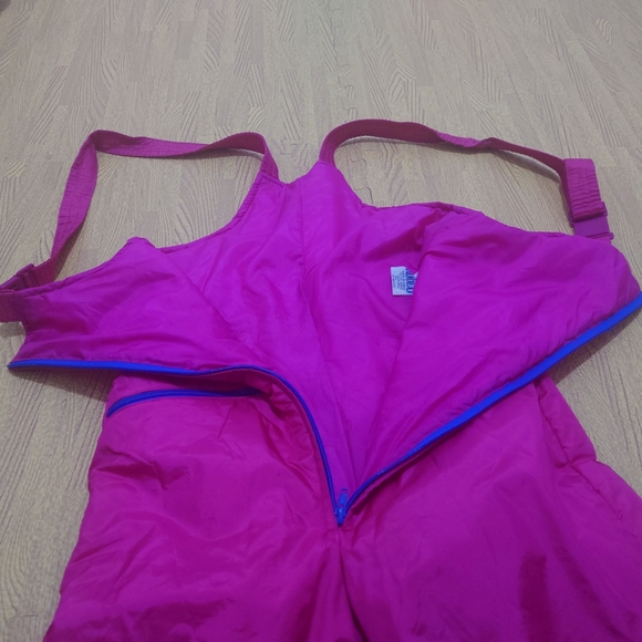 Vintage Rodeo Ski Dungarees Padded Pink Zip Up Women's Small - Picture 6 of 12